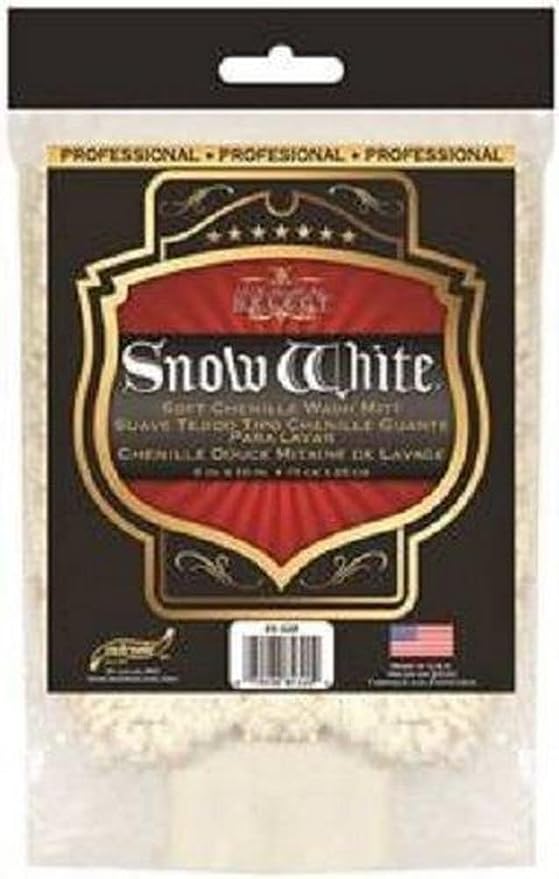 Myers 85-320 Snow White 85-320 Heavy Duty Professional Car Wash Mitt, 10 in L x 6 in W, Cotton Chenille, 1 Pack