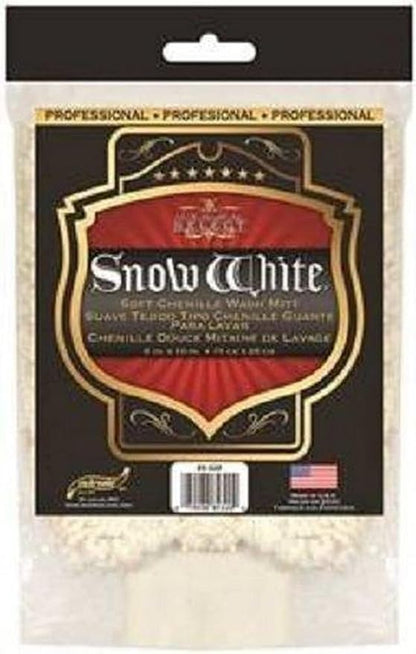 Myers 85-320 Snow White 85-320 Heavy Duty Professional Car Wash Mitt, 10 in L x 6 in W, Cotton Chenille, 1 Pack