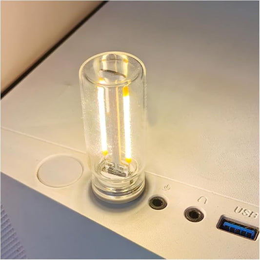 USB LED Car Interior Atmosphere Light, Portable Mini Ambient Light Retro Car Lamps, Plug-in USB Touch Control LED Night Light Auto Interface Charging Lamp for Cars Hallway Bedroom (Warm color)