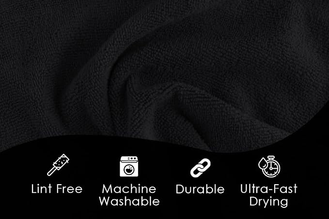 Avalon Towels Microfiber Cleaning Cloths (Value Pack of 48) - Size 16 x 16 Inches, Highly Absorbent Cleaning Rags, Lint Free, Reusable and Washable, Microfiber Towels for Cars