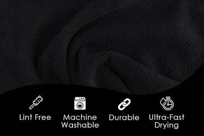 Avalon Towels Microfiber Cleaning Cloths (Value Pack of 48) - Size 16 x 16 Inches, Highly Absorbent Cleaning Rags, Lint Free, Reusable and Washable, Microfiber Towels for Cars