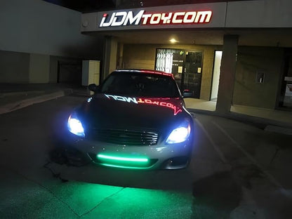 iJDMTOY 20-Inch RGB LED Knight Rider Scanner Light Bar 48-LED Strip for Car Interior Exterior Decoration Lighting