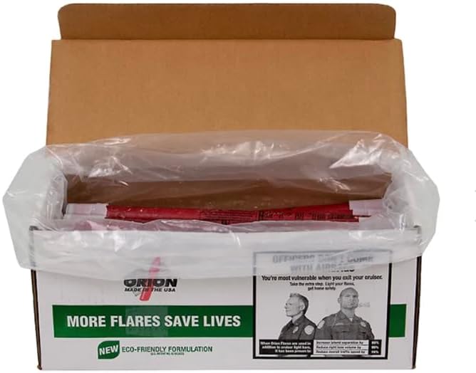 Orion Road Safety Flare (36 Pack), Waxed, for Highway & Roadside Safety (30 Minute, No Stand)