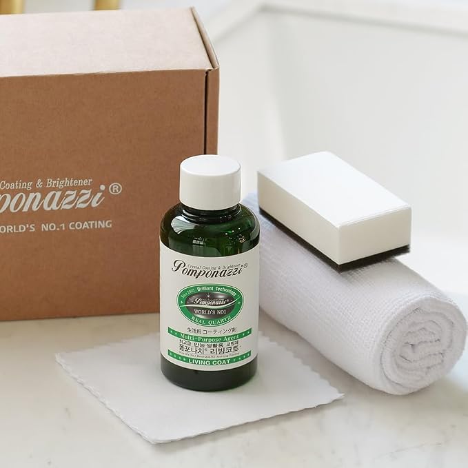 Professional Ceramic Coating Kit for Home - Shine, Seal & Protect Countertops, Kitchen, Bathroom, Glass, Stainless Steel - Repels Water Stains & Grime - Odorless, Nano Technology
