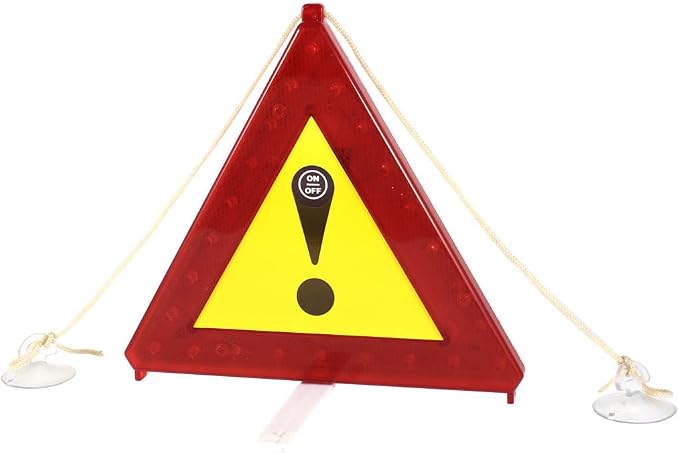 Ruilogod Auto 3 Modes Red Indicating Light Reflective Triangle Warning Safety Kit