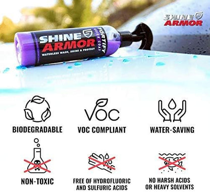 SHINE ARMOR Fortify Quick Coat & Pristine Tire Shine Gel Dressing & Cleaner