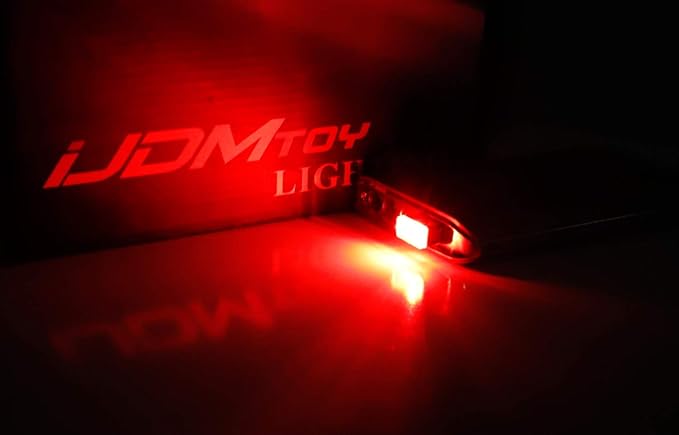 iJDMTOY Brilliant Red USB Plug-in Miniature/Nano LED Car Interior Ambient Accent Lighting Kit