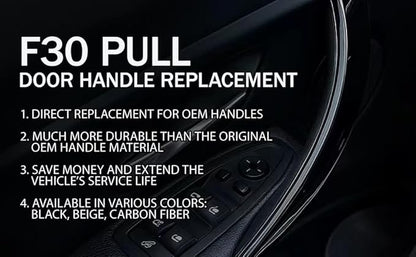 1PCS Door Handles Replacement for BMW 3 Series F30 4 Series F32 F80 F82 Inner Door Pull Strap Armrest Bracket Handle Kit Interior Trim, 2013-2018 320 328 330 335 2014-2019 428 435 (Front Right, Beige)