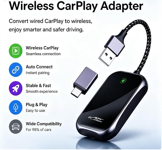 Wireless CarPlay Adapter - Low Latency