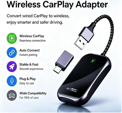 Wireless CarPlay Adapter - Low Latency