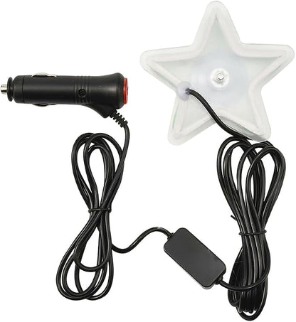 XhuangTech LED Neon Car Interior Lights, Green Ambient Decorative Lights for Cars, Trucks, UTVs, Vehicles, Universal Fit Car Accessories for Warm Atmosphere & Stylish Decoration (Five-Pointed Star)