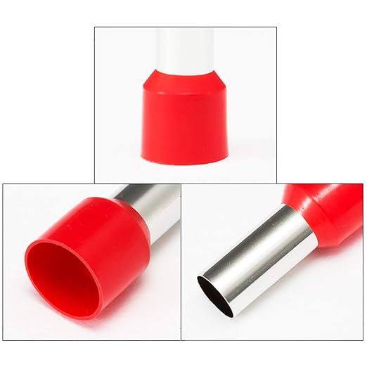 4 Gauge Wire Ferrules Kit - Copper Insulated Terminals Crimp Connectors for Car Amplifier Power-Cable Terminals Clean Install and Better Connection (Box of 90