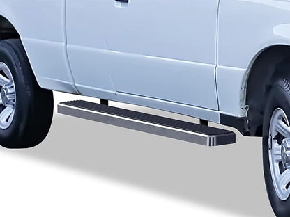 APS 304 Stainless Steel Polished 6in Silver Running Boards Compatible with Ford Ranger Mazda B-Series 1998-2011 Super Cab (Nerf Bars Side Steps)