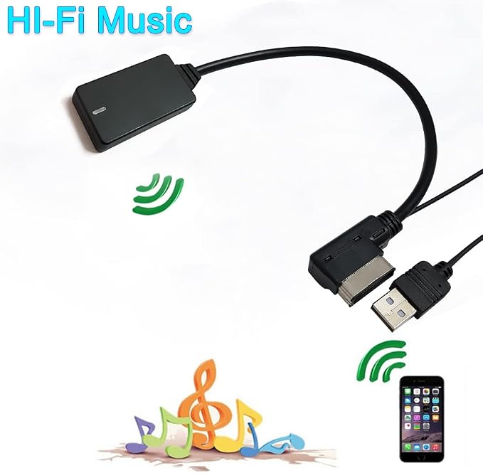 Bluetooth Adapter Compatible with A3 A4 A5 A6 A7 A8 S3 S4 Q3 Q5 Q7 TT TTS Car Apple Android Phone Music AMI Interface Wireless Cable Devices