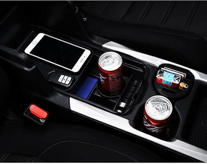 PIUGILH Customized for Honda CR-V 2017-2019 Accessories Car Center Console Armrest Box Glove Secondary Storage Box Console Organizer Insert Tray with Coin and Glass Holder