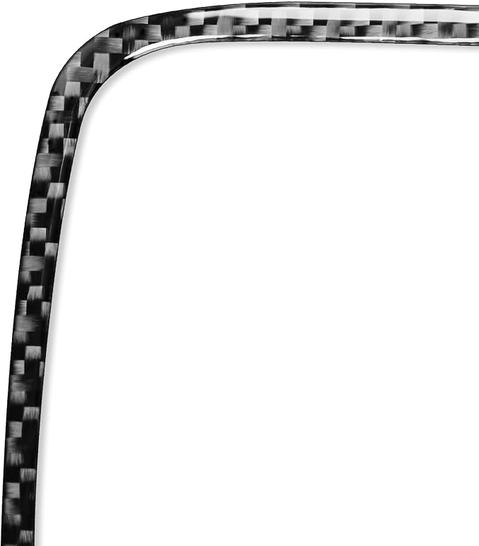 Real Premium Carbon Fiber Sticker Compatible with Audi A3 S3 RS3 8V 2013 2014 2015 2016 2017 2018 2019 Car Rear Center Console air Conditioning Vents Decor Frame Auto Interior Accessories Black