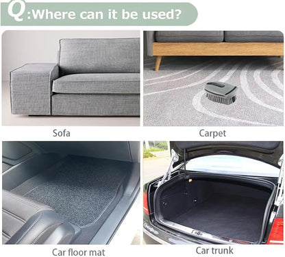 Cleaning Brush, Carpet Brush ，for Car Interior and Home, Couch (Gray)