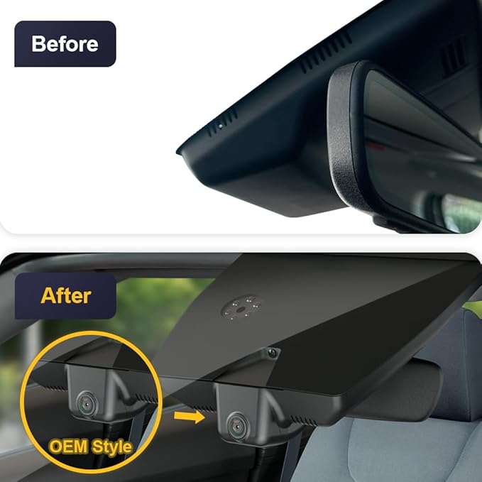 Fitcamx Front 2K+Rear 1080P Dash Cam Adapts for Hyundai Santa Cruz & Tucson 2022-2026 (Part NO#N9000), OEM Style, Dual HD Video, WiFi & APP, Loop Recording, Gravity Sensor, Easy to Set, 64GB Card