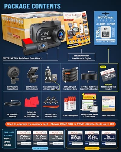 ROVE R2-4K Dual Dash Cam | CPL Filter