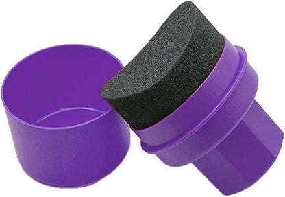 Lint-Free Curved Stiffened Sponge Tire Shine Applicator with Protective Cover, Auto Wax & Polish Detailing Tool(Curved Stiffened Sponge)