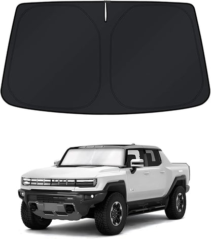 KUST Windshield Sun Shade for GMC Hummer EV 2022-2023 2024 2025 2026 Window Accessories Shade Sun Cover Foldable Block UV Rays Keep Car Cooler
