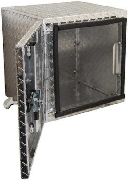 Buyers Products 1702230 Underbody Truck Tool Box with Barn Doors, 24x24x30 Inch, Diamond Tread Aluminum, Made in USA, Compression Latch, Weather Resistant, Toolbox for Flatbeds, Trailers & Work Trucks