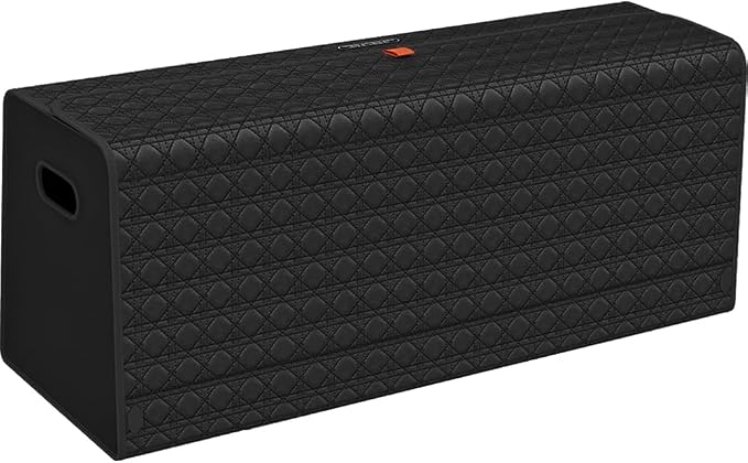 GMQ Car Trunk Organizer for SUV,Car Organizers and Storage with Collapsible Storage, Magnetic Lid Large Capacity for SUV, Truck, MPV (3D-Black, XXL-29.5×13×12.5 IN)