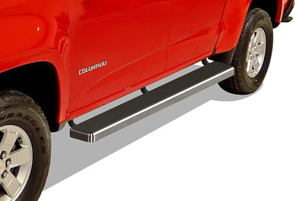 APS 304 Stainless Steel Polished 6in Silver Running Boards Compatible with Chevy Colorado GMC Canyon 2015-2026 Crew Cab (Nerf Bars Side Steps)