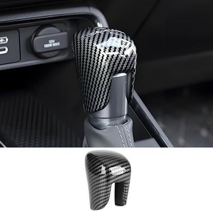 Car Center Console Gear Shift Knob Trim Cover for Honda CRV 2023 2024 2025 2026 and Honda HRV 2023-2026 Auto Interior Accessories Central Control Shifters Stick Protection Panel Carbon Fiber Style
