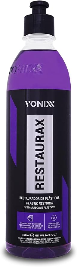 Vonixx Restaurax Plastic Surface Renewal & Protection Solution | Glossy Finish | Interior & Exterior Care | Long-Lasting Results | Easy Application | 16.9 fl oz (500ml)
