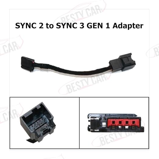 USB Media Hub Power Harness Adapter Fits for Ford SYNC 2 to SYNC 3 (GEN 1) SYNC 3 Retrofit USB Hub Wiring Adapter