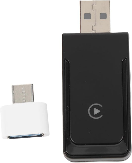 2 in 1 Wireless CarPlay Adapter, Wired to Wireless Converter for CarPlay and Android Auto, Bluetooth 5.0 WiFi Plug and Play Car Dongle CP508A (CP508D)