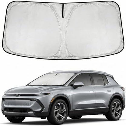 Windshield Sun Shade for Chevy Equinox EV 2025-2026 Sunshade Front Window Shade Custom Fit Equinox EV Accessories Sun Visor Foldable Shade Blocks UV Rays Accessories