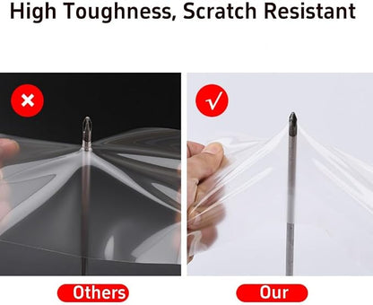 Clear Paint Protection Film,Vinyl Wrap Film 7.5 mil TPU Automotive Protector Wrap UV & Scratch Resistant, Non-Yellowing, 1Self-HealingTPU for Bumper Motorcycles Bicycles Shoe (19.7"X60")