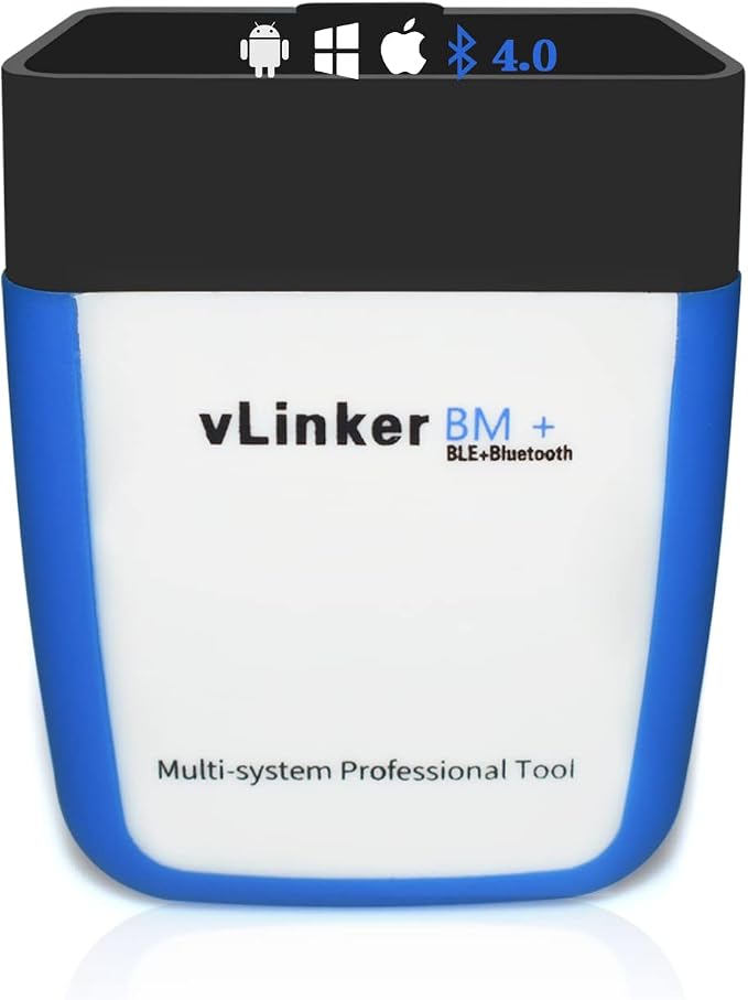 Vgate vLinker BM+ OBD2 Bluetooth Scanner for BMW/Mini BimmerCode, Car Code Reader for iOS, Android, and Windows