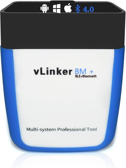 Vgate vLinker BM+ OBD2 Bluetooth Scanner for BMW/Mini BimmerCode, Car Code Reader for iOS, Android, and Windows