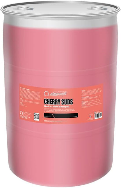 Nanoskin CHERRY SUDS Foaming Car Wash Shampoo 30 Gallons- Works with Foam Cannon, Foam Gun, Bucket Washes, Car Soap for Pressure Washer | Safe for Cars Trucks, Motorcycles, RVs & More | Cherry Scented