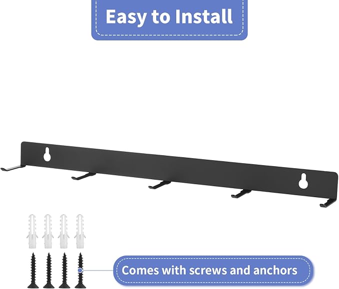 MOLIGOU 2 Pcs Detailing Brush Hanger, Wall Mount Car Detailing Brush Organizer, Detailing Brush Hanging Rack with 5 Hooks
