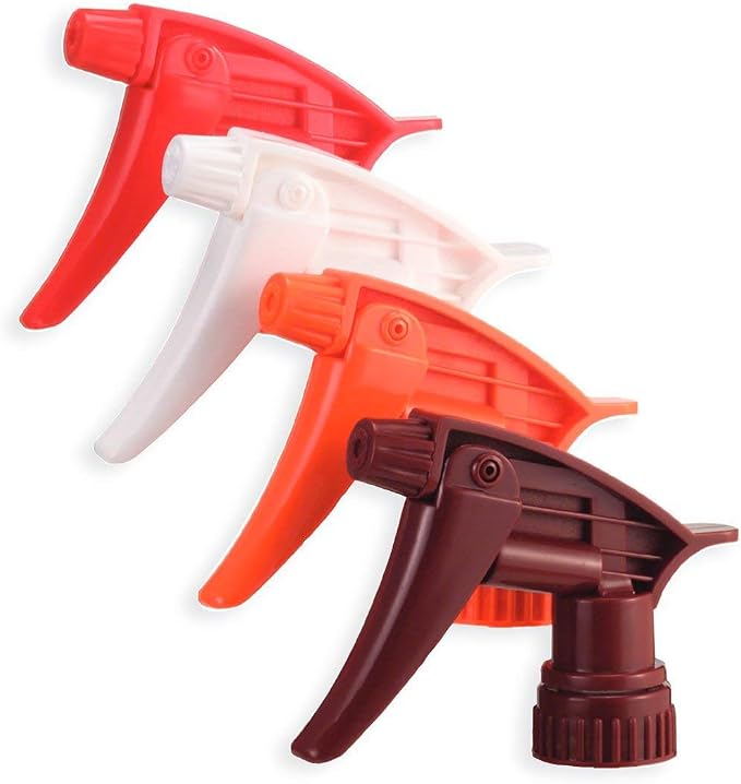 Chemical Resistant Spray Head 12 Pack. Industrial Sprayer Perfect for Auto/Car Detailing Supply & Janitorial Cleaners. Heavy Duty Low-Fatigue Trigger & Nozzle Replacement Fits 32oz Bottle
