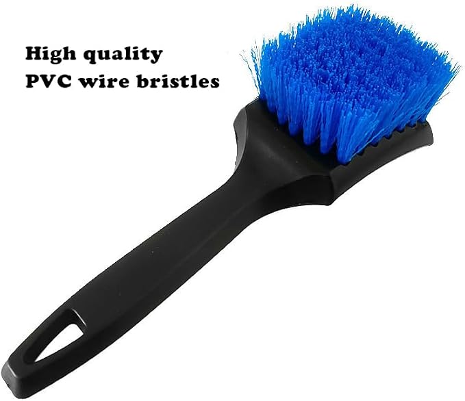ICSTM Cleaning Brush, Carpet Brush Scrub Brush for Floor Mats Cleaning Brush for Car Interior and tire （Blue, 21 cm x 5cm x 2.6 cm/8.27"*2"*1"）
