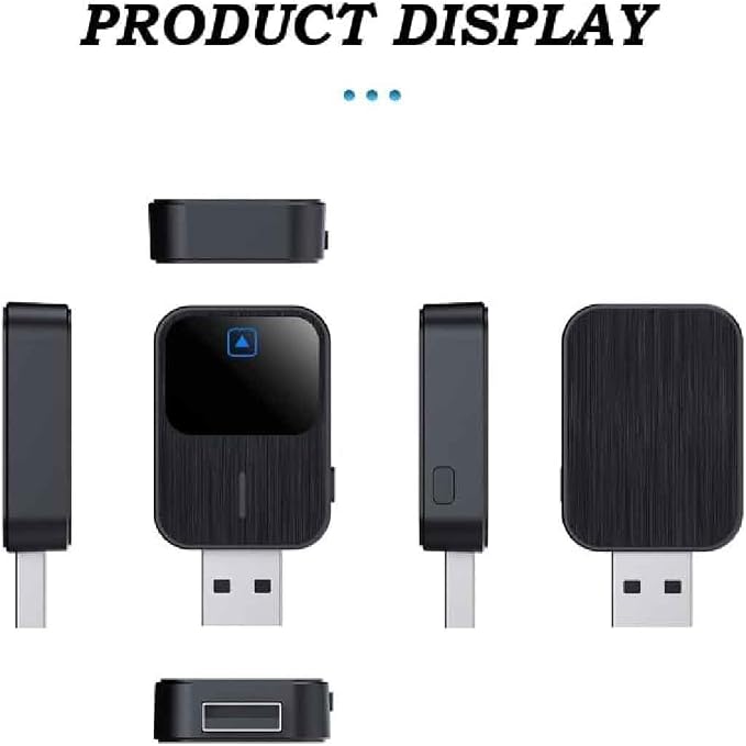 Wireless Carplay Adapter for Impreza SE/Executive, 2-in-1 Car Play Adapter Dongle Plug and Play Android Auto Fast Connection Convert Wired to Wireless,B/Grey