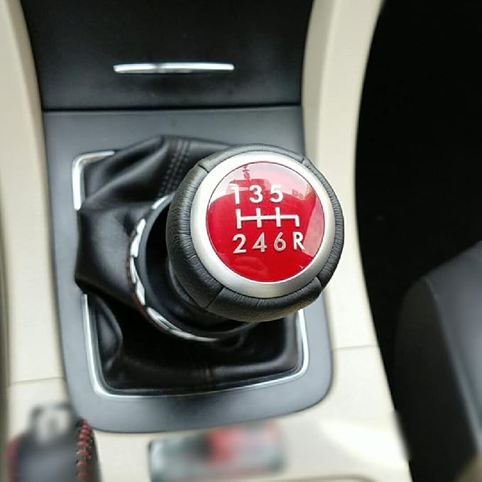 HIGH FLYING for Subaru WRX STI 2007-2021, BRZ/for Toyota 86 (ZN6/ZC6) 2012-2021 Car Accessories Inner Plastic & Leather Gear Shift Knob Replacement 1pc (6-Speed)