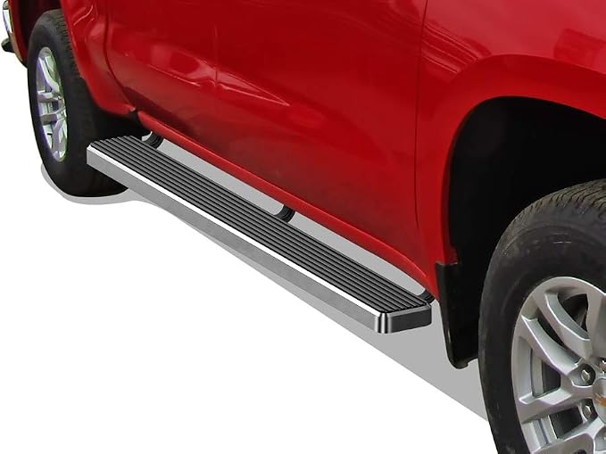 APS 304 Stainless Steel Polished 6in Side Steps Compatible with Silverado Sierra 1500 2019-2026 Extended Cab & 2500 3500 2020-2026 (Exclude 19 1500 LD)(Silverado 1500 LTD Sierra 1500 LD 2022)