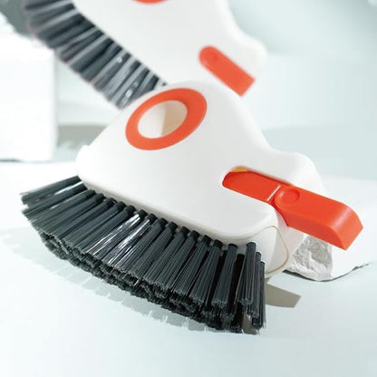 2 in 1 Groove Cleaning Brush Window Track Cleaning Tools, 2025 New Hard Bristle Crevice Cleaning Brush with Hidden Scraperfor Sliding Door Track, Window Sill, Shutter Door(Grey,2pcs)