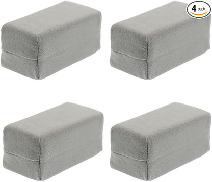 Suede Microfiber Applicator Pad, Multi-Purpose Ceramic Spray Coating Sponge Pads, Car Detailing Sponge for Car Paint, Metal, Plastic Trim, Applying Wax, Sealants, Other Conditioners (4PCS)