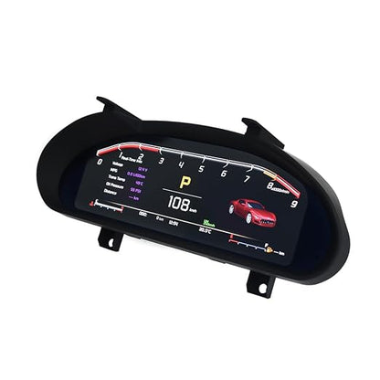12.3 Inch Car Digital Cluster Gauge for Maserati GT/GC GranTurismo 2007-2017 Variant Virtual Cockpit Entertainment Dashboard Speedometer QLED Meter Screen Matt-Black Color