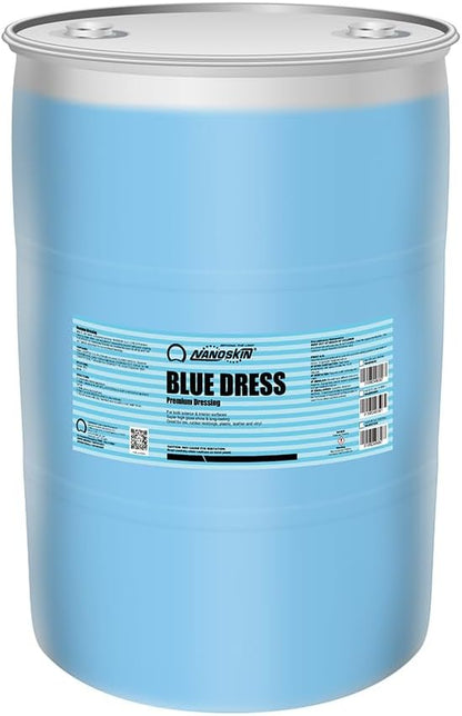 Nanoskin BLUE DRESS Premium Dressing 30 Gallons- Sprayable Interior & Exterior Dressing for Car Detailing | Works on Tire, Vinyl, Rubber, Plastic & Trim| Safe for Cars, Trucks, Motorcycles, RVs & More
