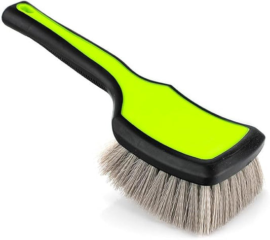 Detail Factory - ProGrip XL Tire Brush - Ergonomic ProGrip Handle - Stiff Synthetic Bristles to Cut Through Grime - Octane Ectoplasm