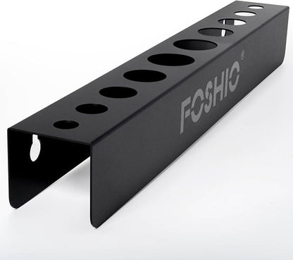 FOSHIO Car Detailing Brush Holder with the Mounting Hardware, Durable Solid Painted Metal Rack for Putting Different Size 10 Car Detailing Brushes, Wall Mount for Garage Workshop