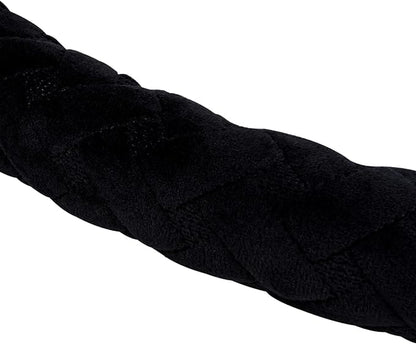 Flying Banner car Steering Wheel Cover Soft Velvet Warm Universal Size 15 inches SUV Truck Anti Slip Odorless Summer Winter (Black, Velvet Massage)